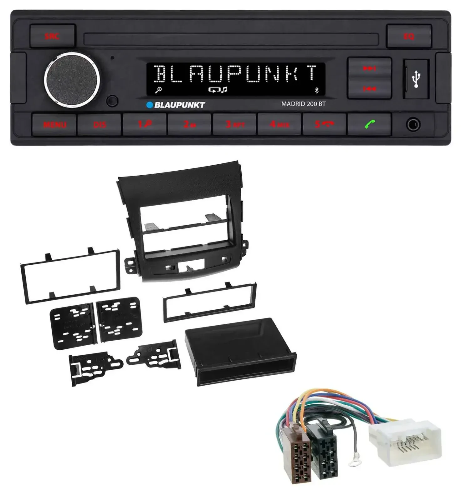 Blaupunkt USB AUX Bluetooth MP3 Autoradio für Citroen C-Crosser Mitsubishi Outla