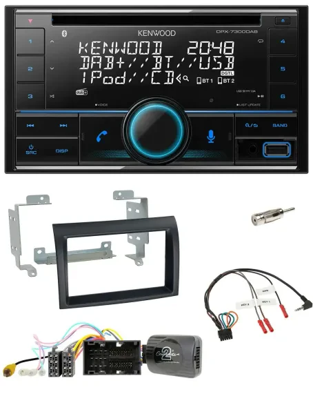 Kenwood CD 2DIN DAB USB Lenkrad Bluetooth Autoradio für Citroen Jumper ab 14 sch