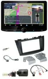 Kenwood Bluetooth DAB TMC 2DIN Lenkrad USB Navigation für Suzuki Swift ab 2011