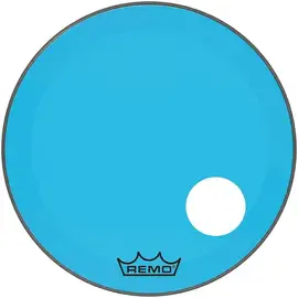 Пластик для барабана Remo Powerstroke P3 Colortone Blue Resonant Bass Drum Head 5" Offset Hole 26 in.
