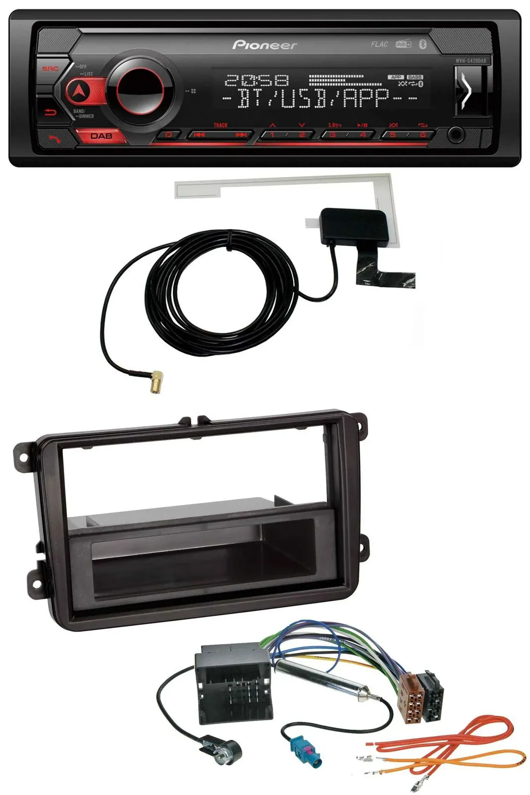 Pioneer DAB USB MP3 Bluetooth Autoradio für VW Passat 05-10 Polo 09-14 Scirocco