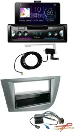 Автомагнитола для Seat Leon (с 2005) Pioneer DAB, Bluetooth, MP3, USB темно-серый металлик