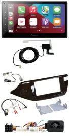 Pioneer USB Bluetooth DAB Lenkrad 2DIN Autoradio für Kia Ceed ab 2012 glänzend o