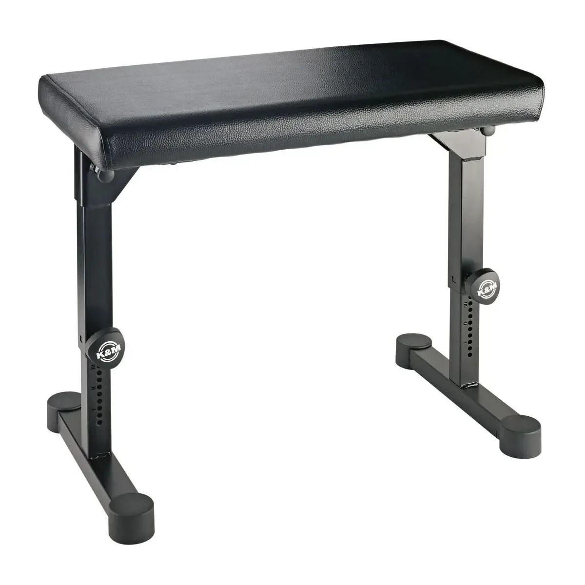 K&M 14087-000-55  банкетка для пианиста, складные ножки, черная, кожзам