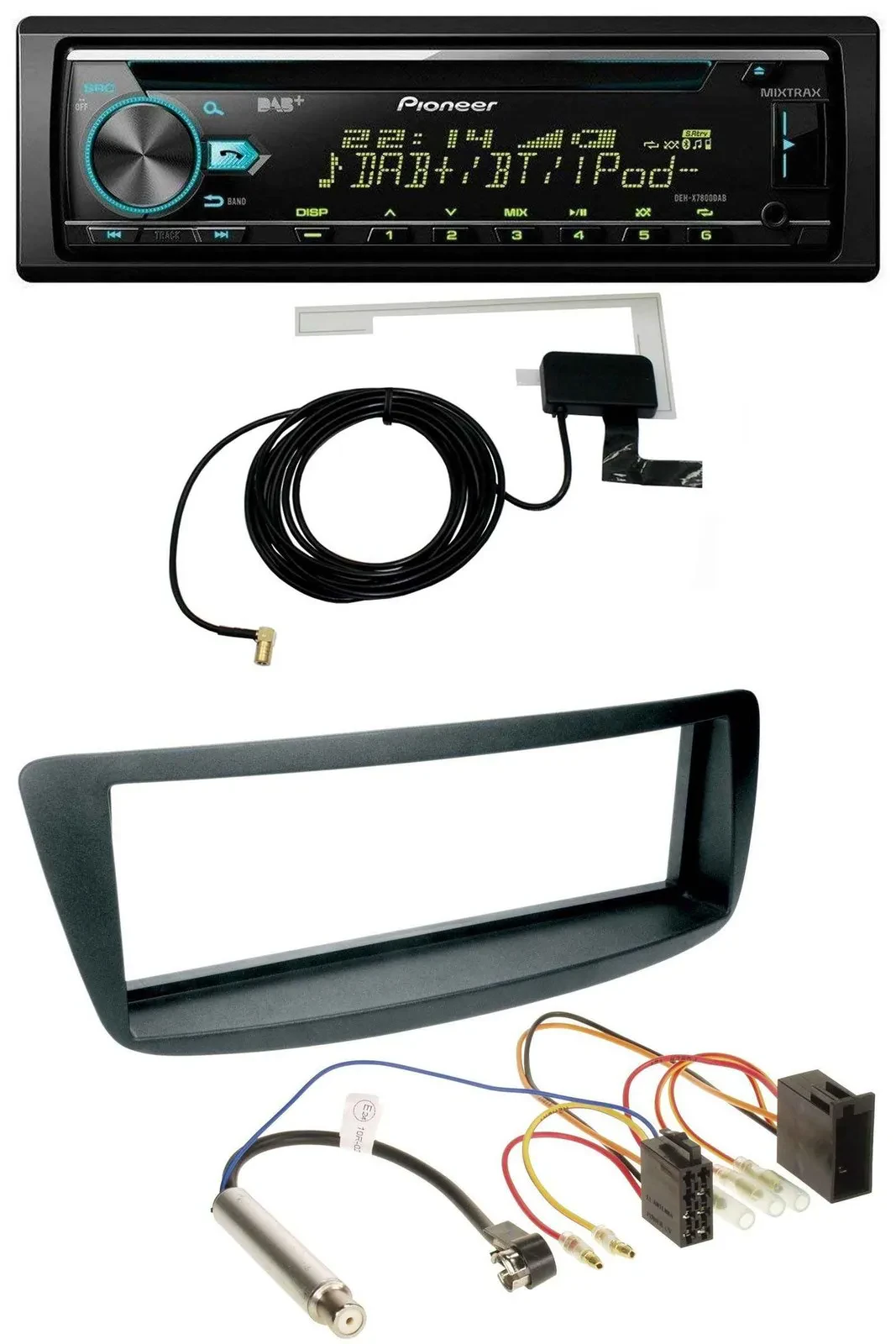 Pioneer MP3 AUX CD USB DAB Autoradio für Peugeot 107 Citroen C1 Phantomeinspeisu