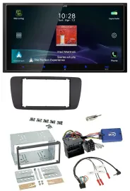 JVC USB Bluetooth 2DIN DAB Lenkrad Autoradio für Seat Ibiza ab 08 azabacheschwar