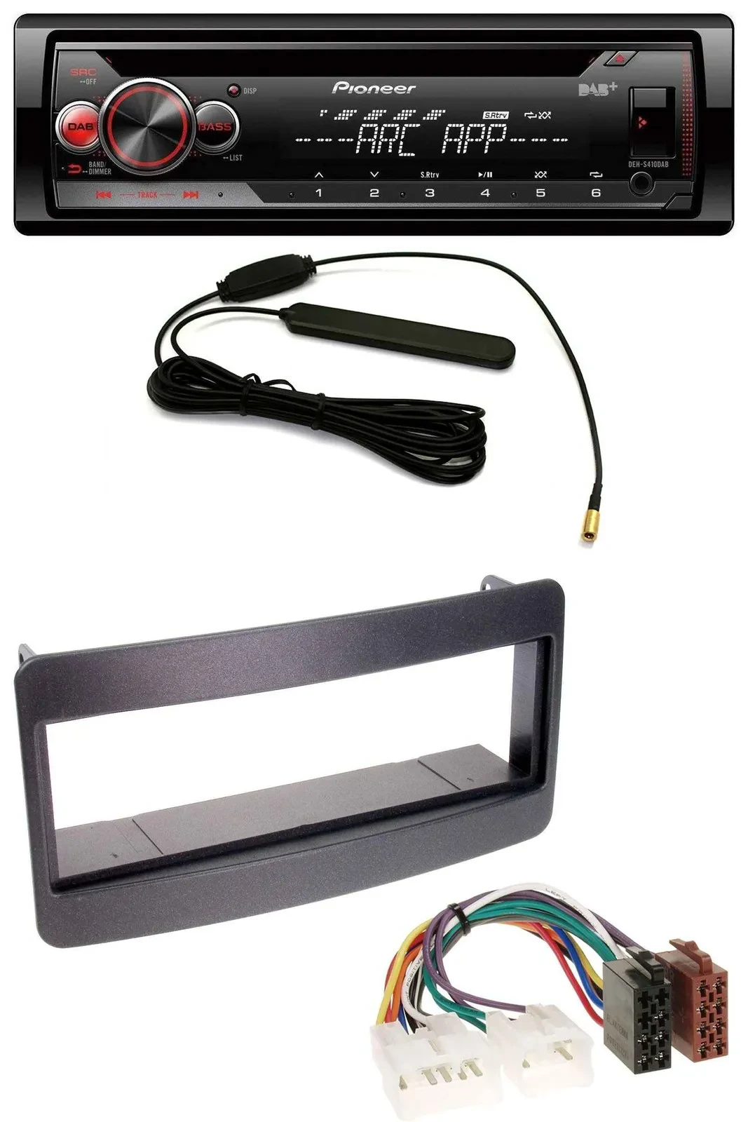 Pioneer CD USB AUX DAB MP3 Autoradio für Toyota Celica, MR2 - schwarz