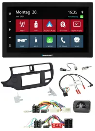 Blaupunkt Lenkrad Bluetooth DAB 2DIN USB Autoradio für Kia Rio UB 11-15 schwarz