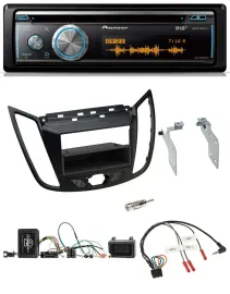 Pioneer Lenkrad DAB USB CD Bluetooth Autoradio für Ford C-Max Kuga matt schwarz