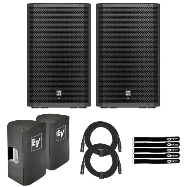 Electro-Voice ZLX-15P-G2-US 15" Powered Speakers 2-Pack with Covers