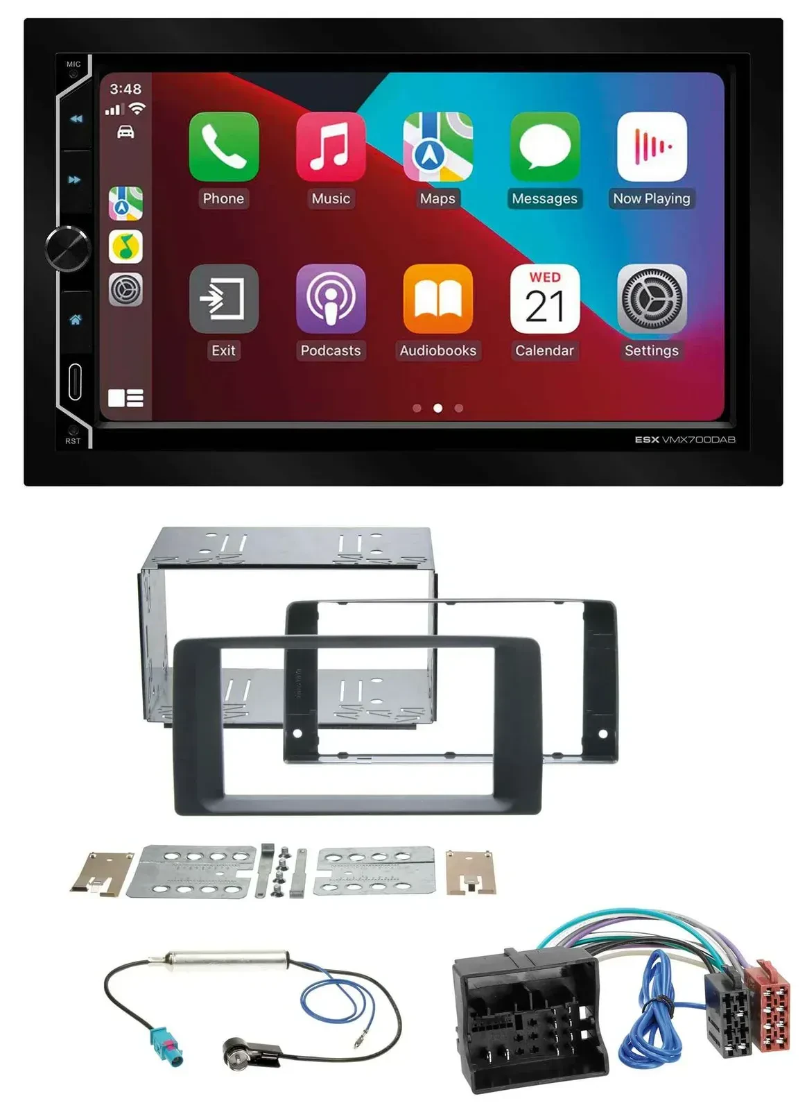 ESX 2DIN DAB USB MP3 Bluetooth Autoradio für MAN TGA TGX TGL TGM TGS 2017-2023