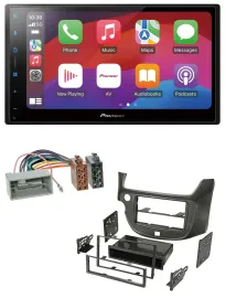Pioneer DAB USB MP3 Bluetooth 2DIN Autoradio für Honda Jazz ab 09 dunkelgrau