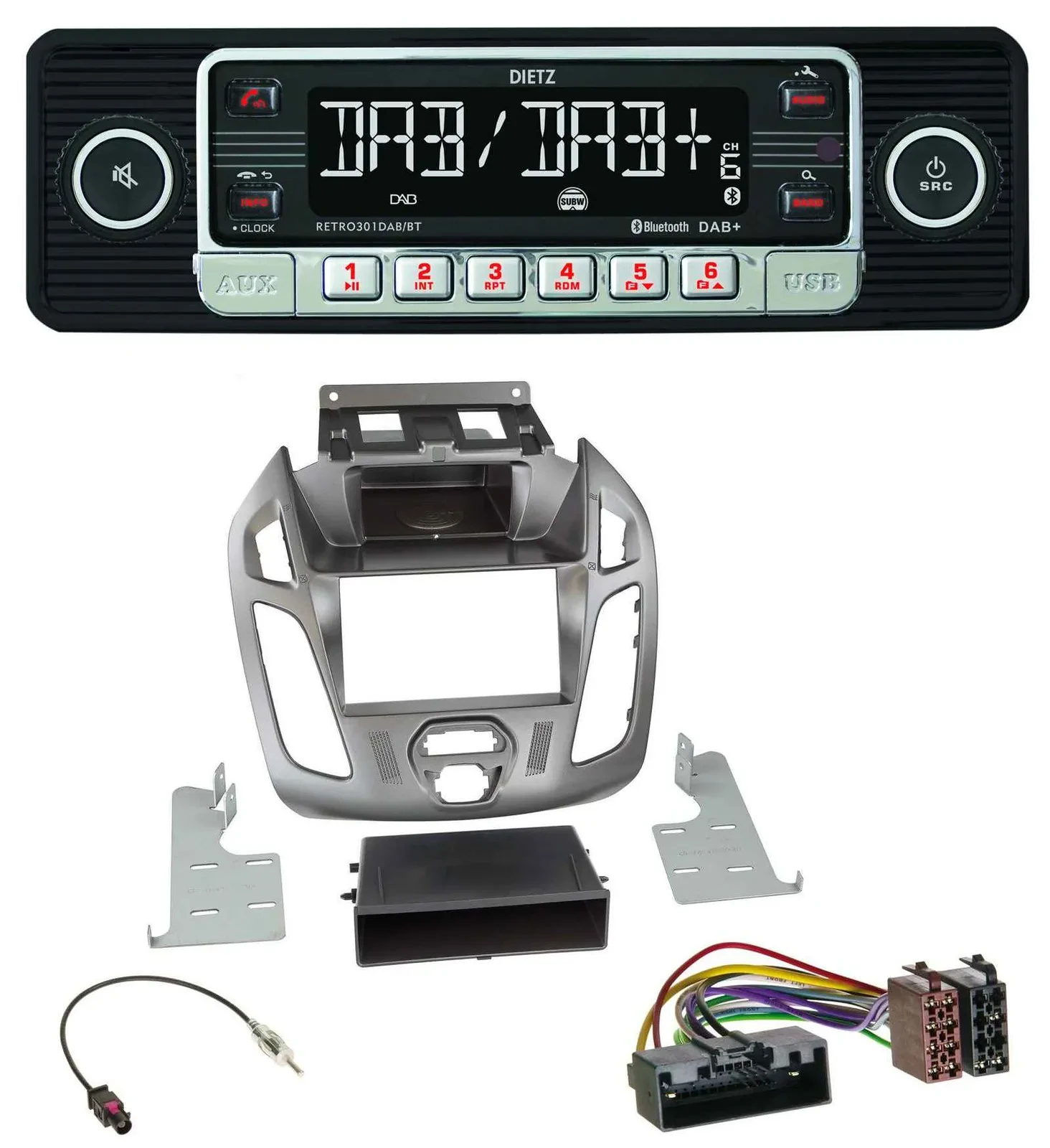 Dietz USB DAB MP3 Bluetooth Autoradio für Ford Connect Transit 2012-2018 ohne Di