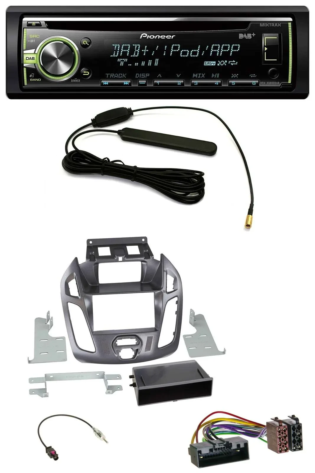 Автомагнитола для Ford Transit Connect 2012–2018 Pioneer CD/MP3, USB, DAB, AUX, с дисплеем