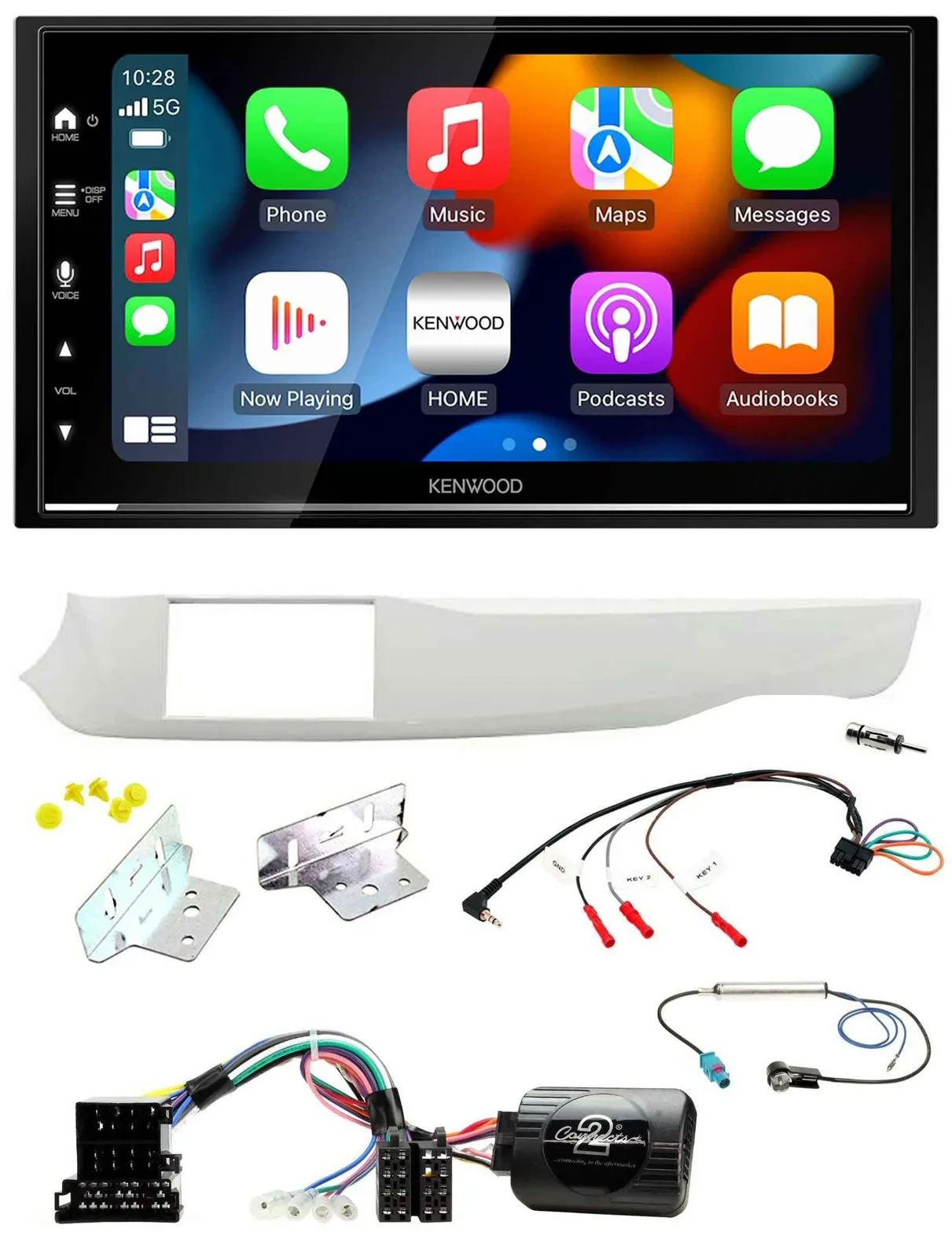 Kenwood DAB USB Bluetooth 2DIN Lenkrad Autoradio für Alfa Giulietta 10-14 940 we