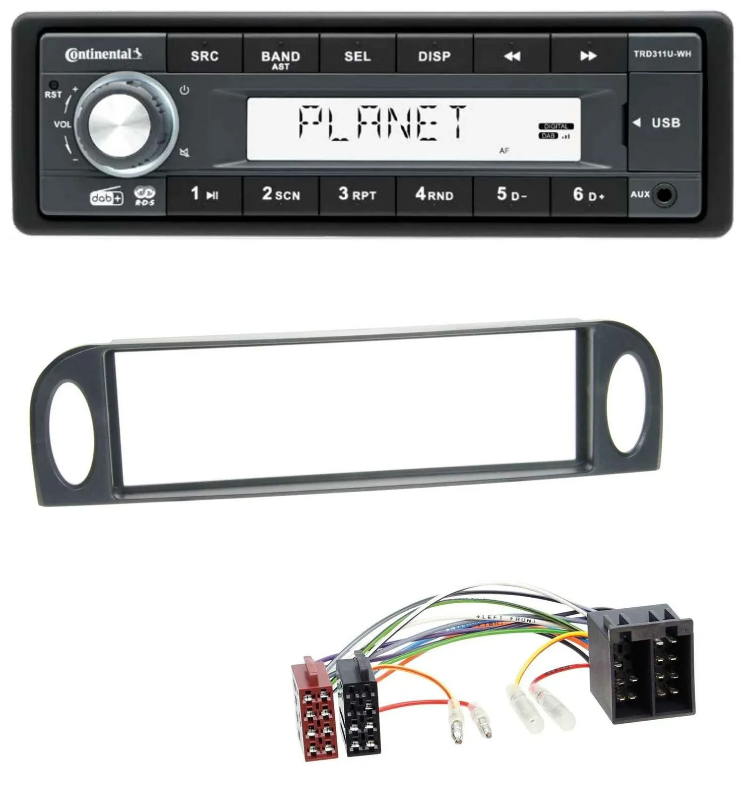 Continental MP3 AUX USB DAB 1DIN Autoradio für Citroen C5 (bis 2004)