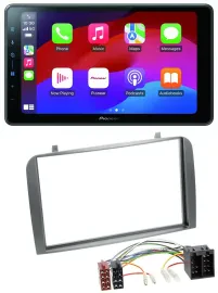 Автомагнитола Pioneer 2DIN, Bluetooth, USB, MP3, DAB, для Alfa Romeo GT/147 (2000–2010), антрацит