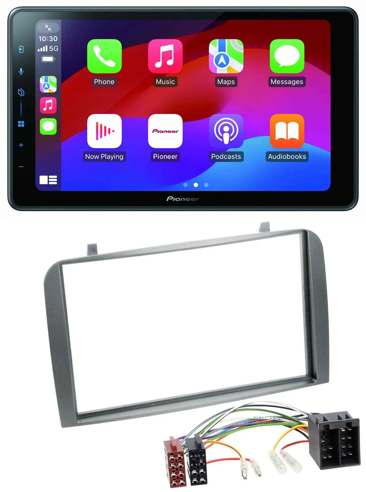 Автомагнитола Pioneer 2DIN, Bluetooth, USB, MP3, DAB, для Alfa Romeo GT/147 (2000–2010), антрацит