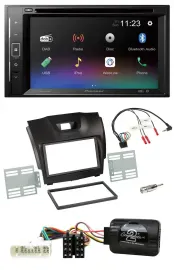 Pioneer Bluetooth Lenkrad USB 2DIN DAB DVD Autoradio für Isuzu D-Max ab 12 dunke