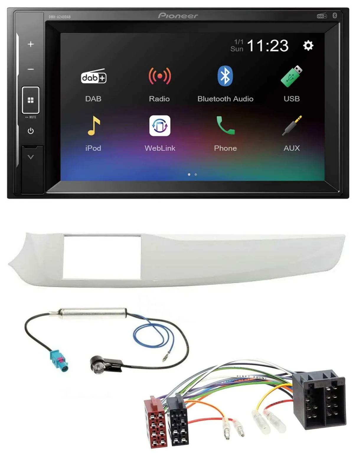 Pioneer DAB MP3 2DIN Bluetooth USB Autoradio für Alfa Romeo Giulietta 2010-2013