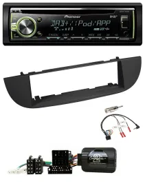 Pioneer DAB USB MP3 Lenkrad CD Autoradio für Fiat 500 ab 2007 schwarz