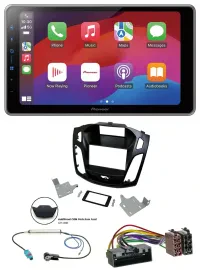 Pioneer MP3 USB DAB Bluetooth 2DIN Autoradio für Ford Focus 2014-2018 schwarz