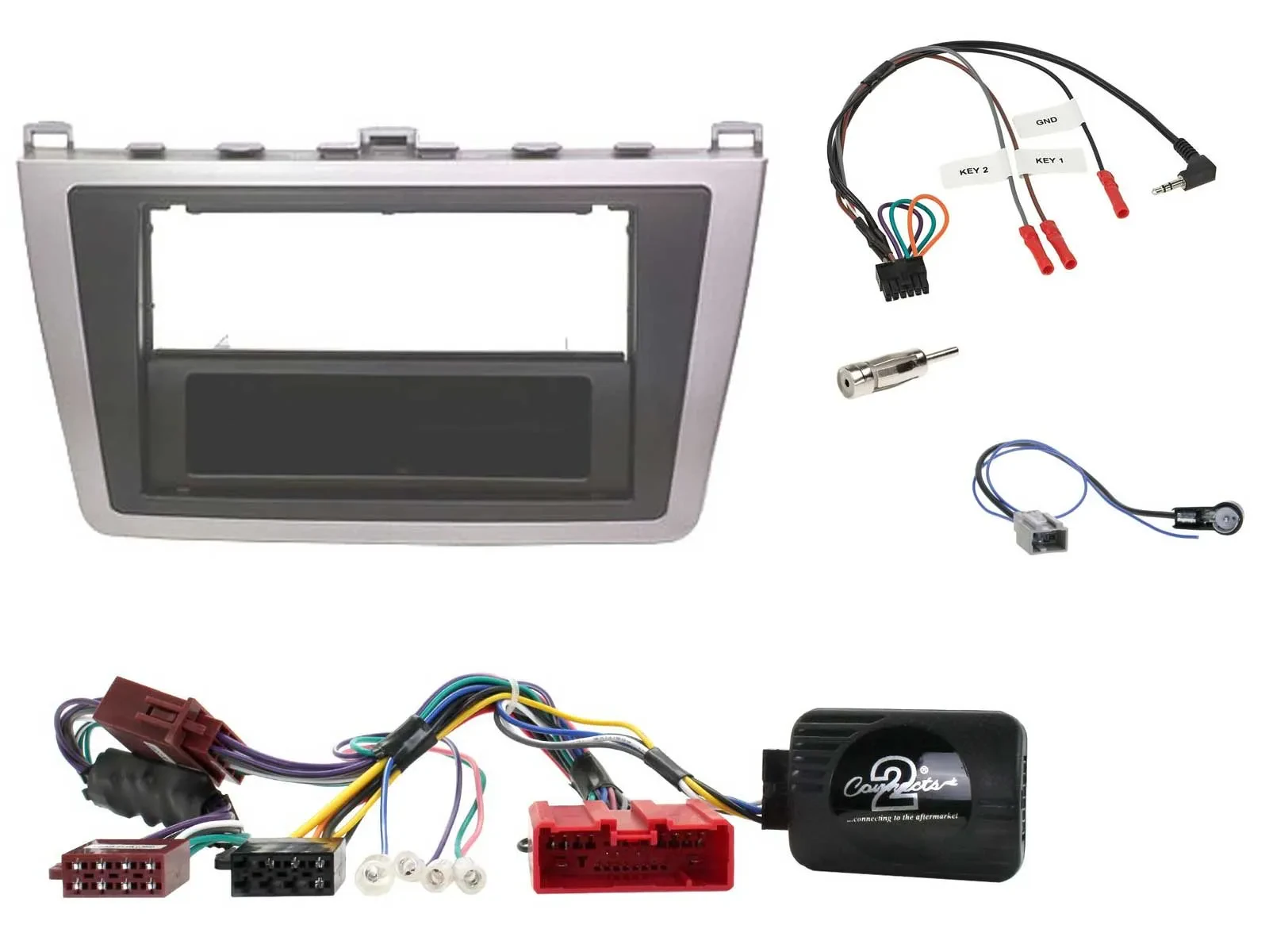 Einbauset Lenkradadapter DIN Autoradio für Mazda 6 2010-2012 aktiv