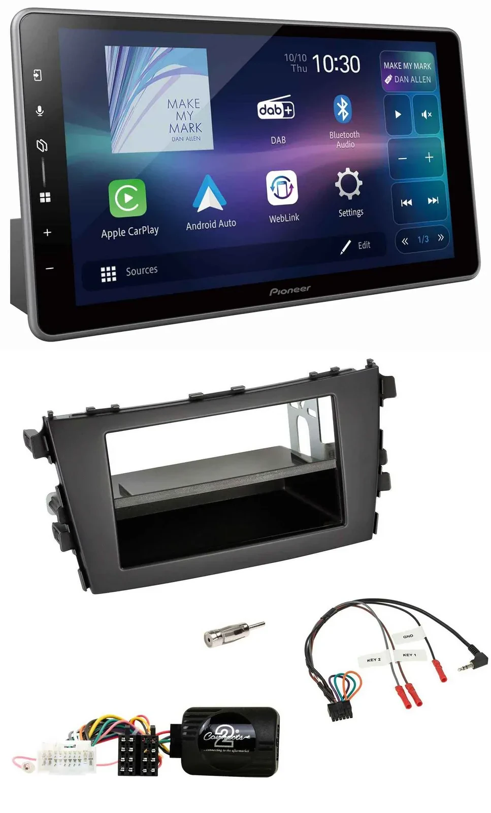 Pioneer Bluetooth USB DAB Lenkrad Autoradio für Suzuki Celerio LF ab 2014