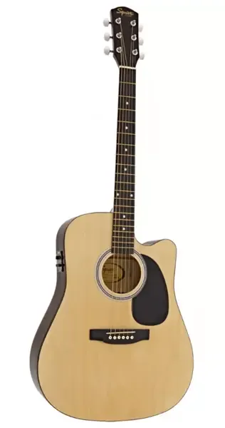 Электроакустическая гитара Squier by Fender SA-105CE Dreadnought Natural W/Fishman Preamp