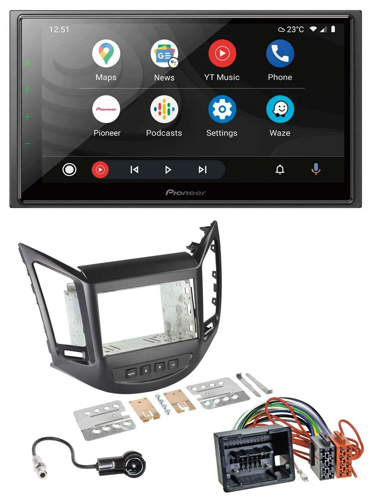 Pioneer USB 2DIN DAB MP3 Bluetooth Autoradio für Chevrolet Orlando KL1Y/KL1YN ab
