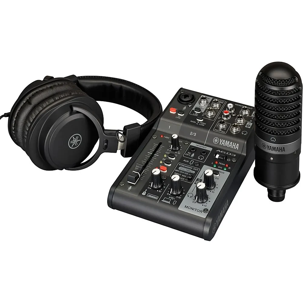 Yamaha AG03MK2 3Channel Live Streaming Loopback Audio USB Mixer Black