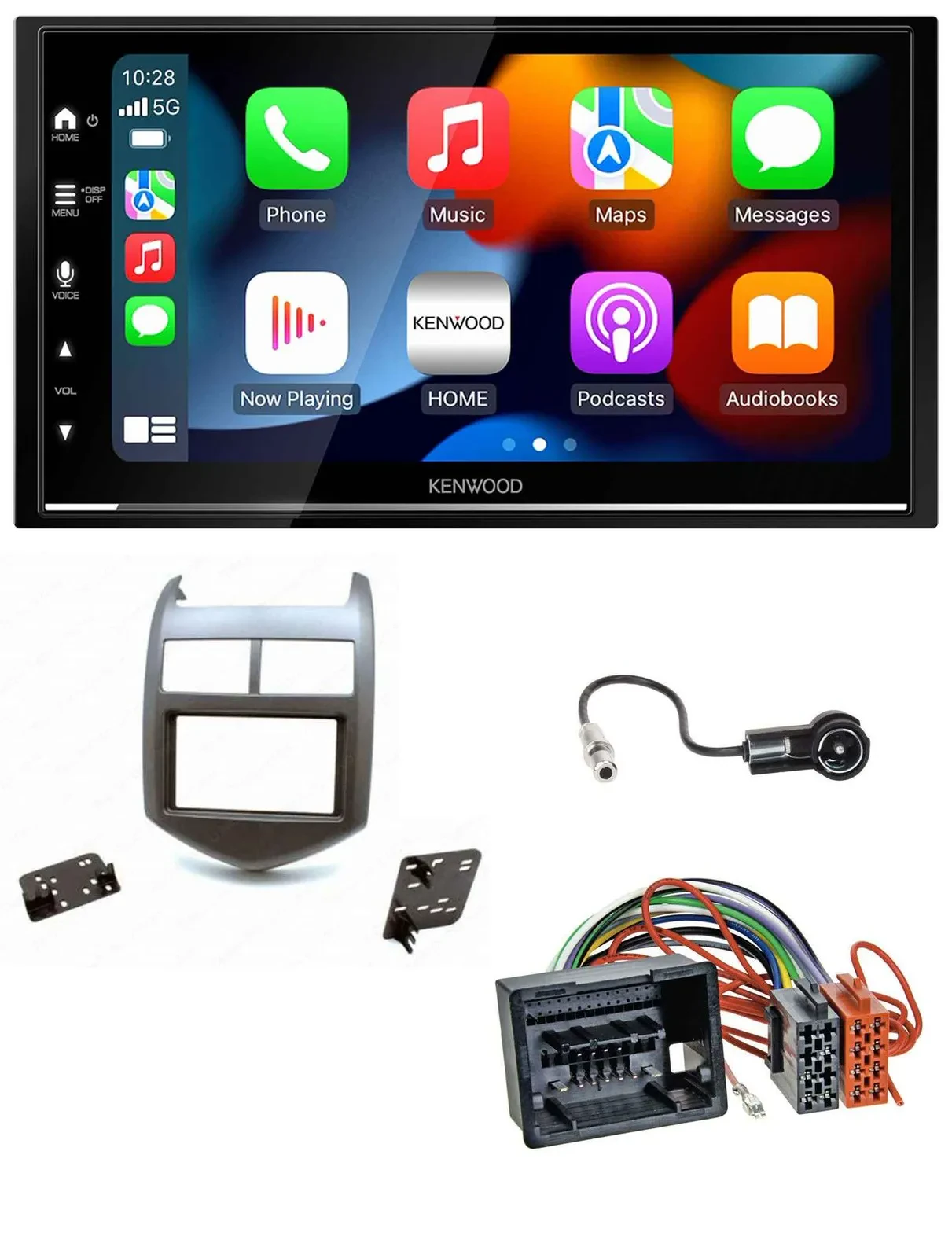Kenwood DAB USB Bluetooth 2DIN MP3 Autoradio für Chevrolet Aveo Sonic ab 2011 du