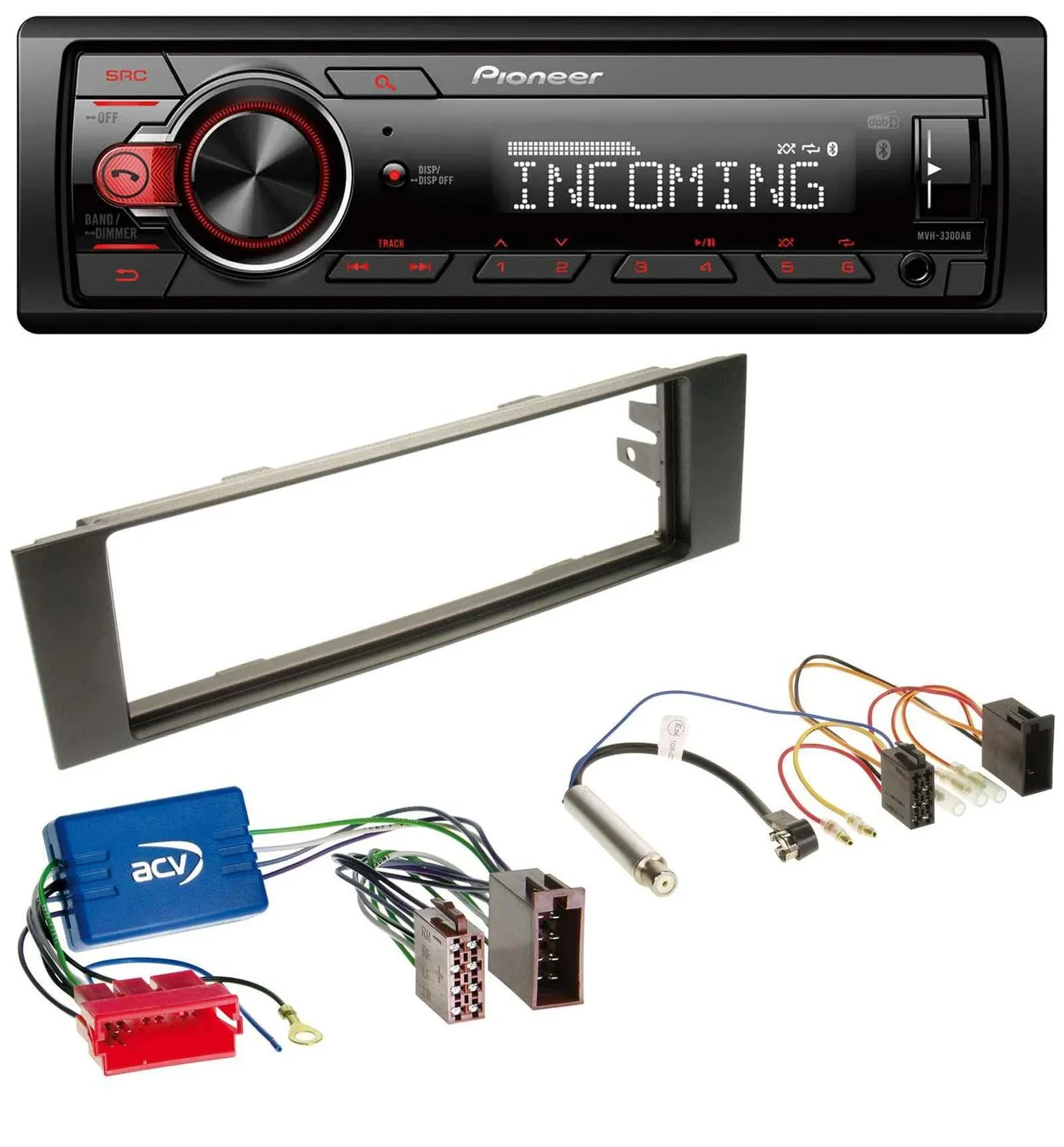 Pioneer Bluetooth USB DAB MP3 Autoradio für Audi A3 8P 03-06 Aktivsystem Mini-IS