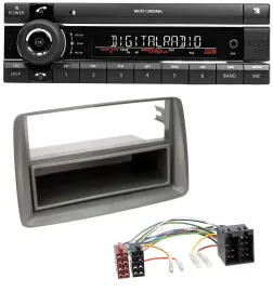 Kienzle Bluetooth MP3 USB DAB Autoradio für Fiat Panda (169 2003-2012) grau