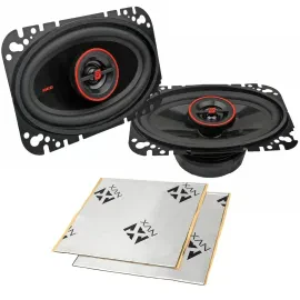 Cerwin Vega H746 4x6" 2-Way Coaxial Car Speakers + Sound Damping