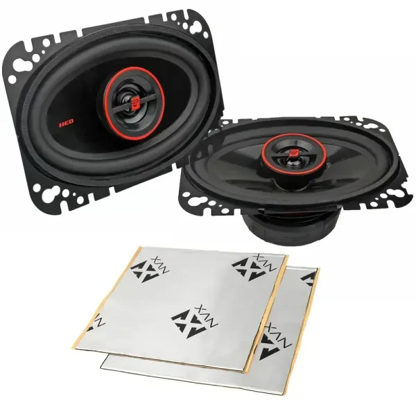 Cerwin Vega H746 4x6" 2-Way Coaxial Car Speakers + Sound Damping