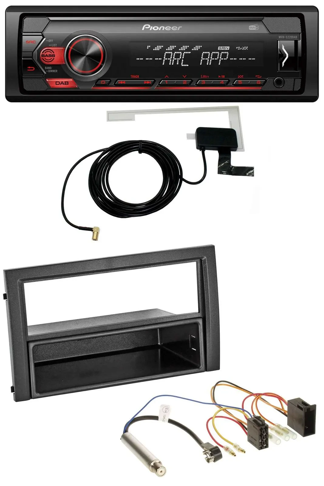Pioneer 1DIN USB DAB MP3 AUX Autoradio für Skoda Fabia 2004-2007 6Y Facelift ISO
