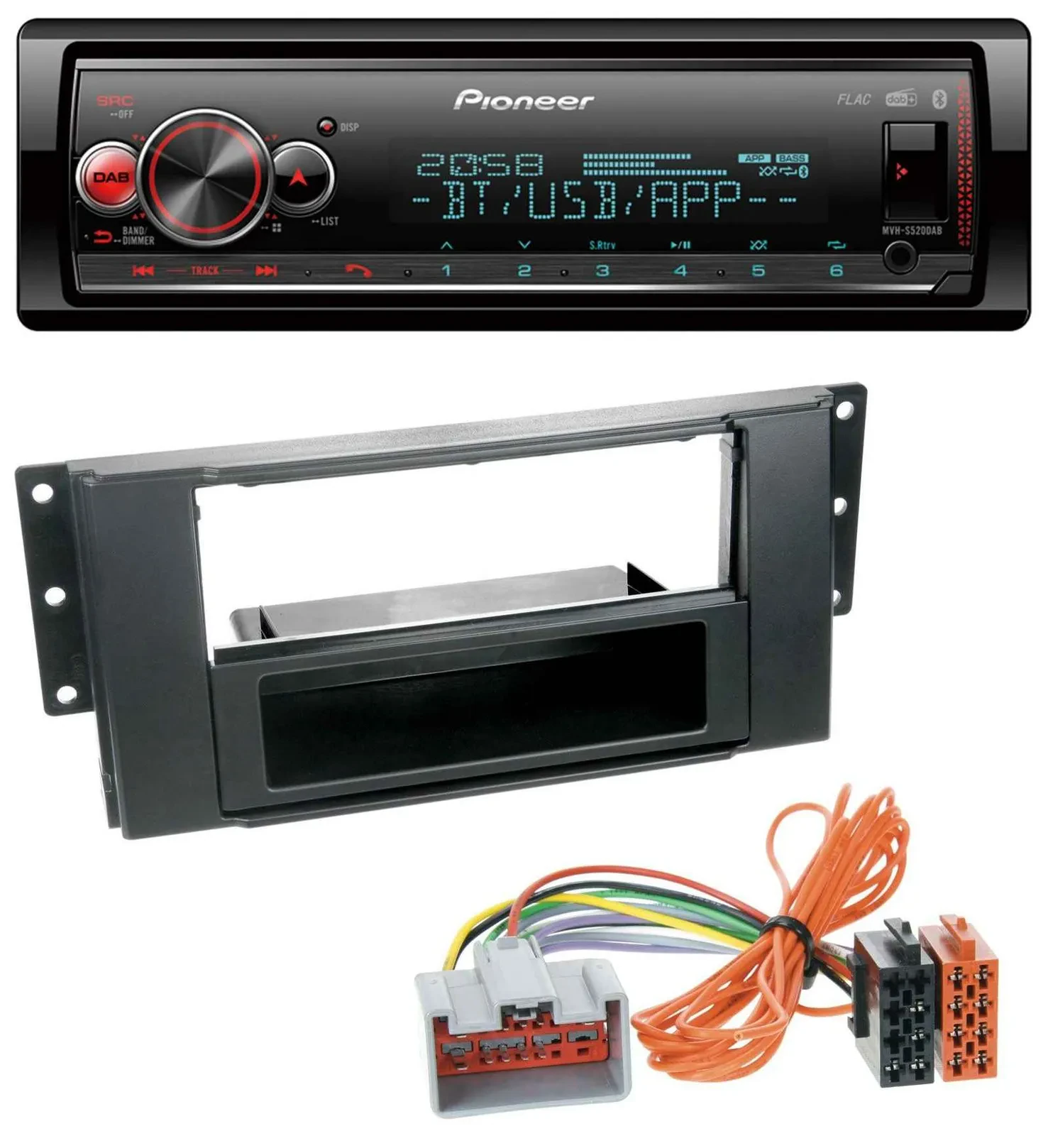 Pioneer Bluetooth USB MP3 DAB Autoradio für Land Rover Freelander 2011-2012