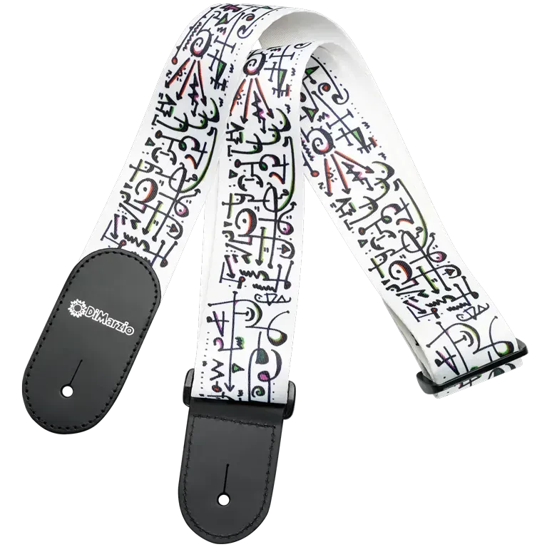 Ремень для гитары DiMarzio DD2242 Steve Vai Print Art White