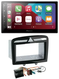 Автомагнитола для Peugeot 308 SW/CC (2009–2014) Pioneer 2 DIN, USB, MP3, DAB, Bluetooth, чёрная
