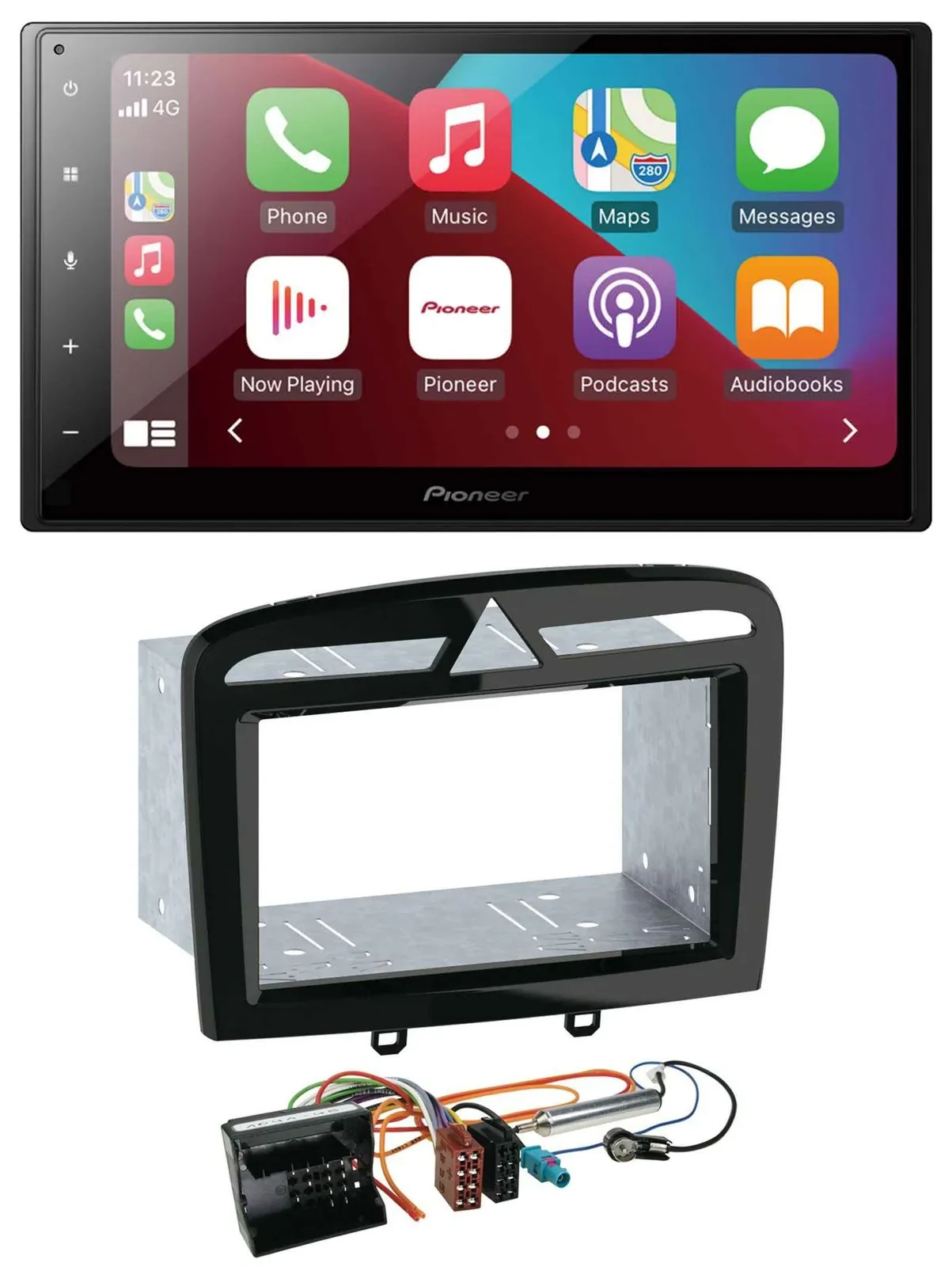 Автомагнитола для Peugeot 308 SW/CC (2009–2014) Pioneer 2 DIN, USB, MP3, DAB, Bluetooth, чёрная