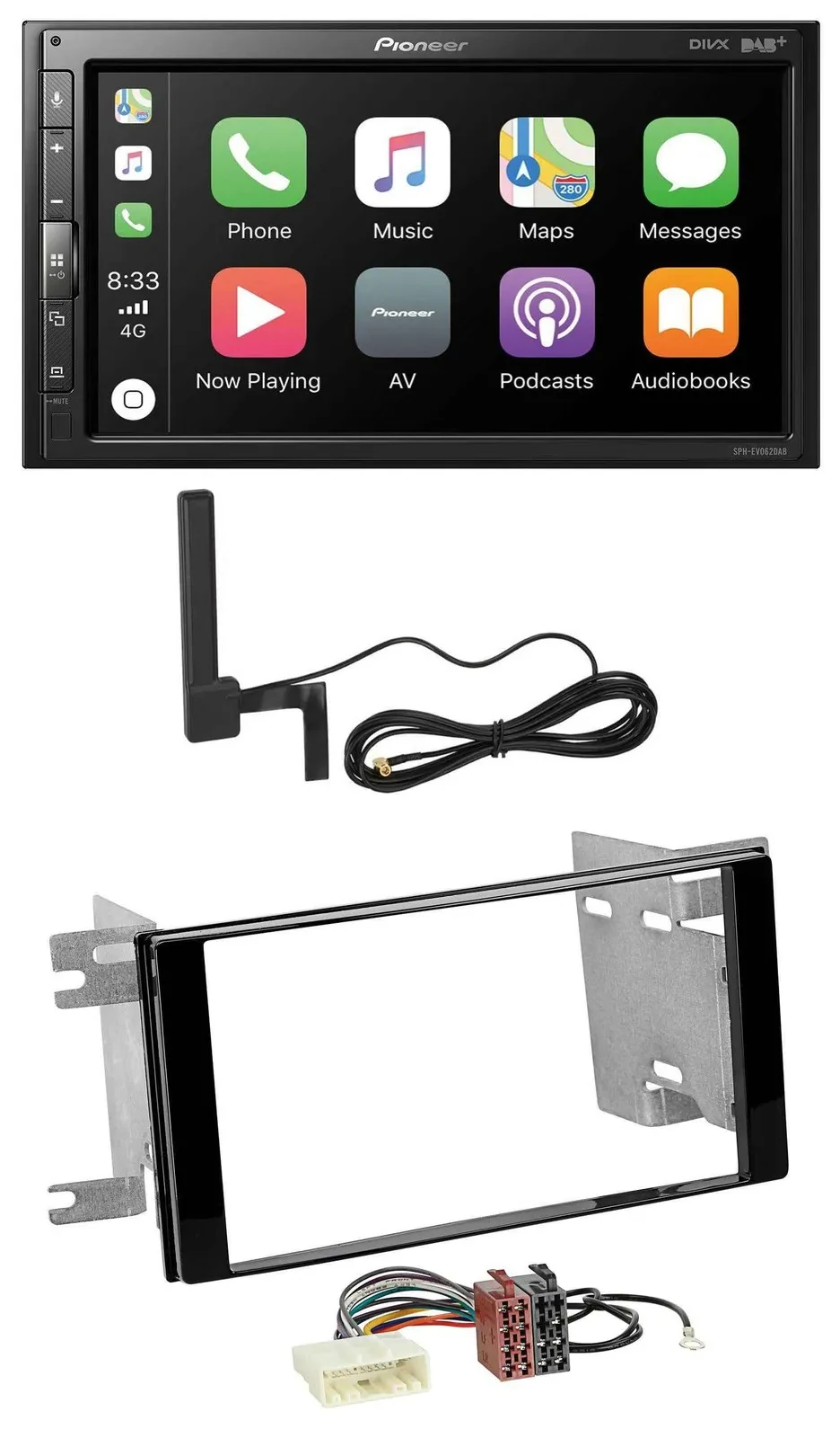 Автомагнитола Pioneer 2-DIN, USB, Bluetooth, DAB, MP3 для Subaru Impreza/Forester (2007–2012)