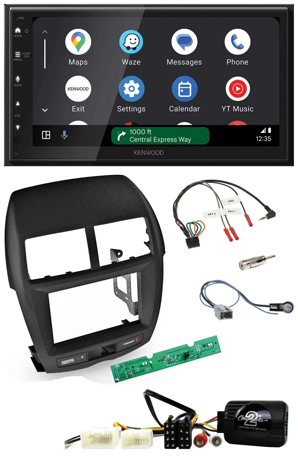 Kenwood DAB Bluetooth USB Lenkrad 2DIN Autoradio für Mitsubishi ASX 2010-2014