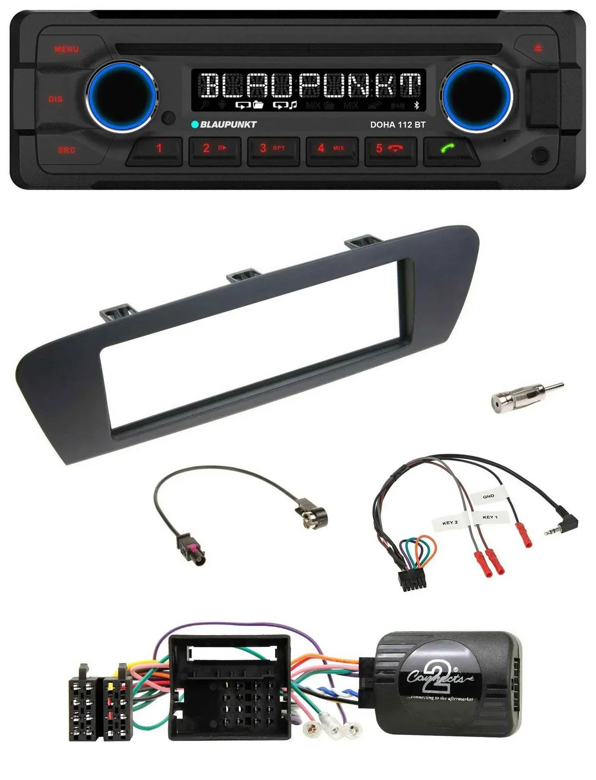 Blaupunkt Lenkrad MP3 CD Bluetooth USB Autoradio für Renault Grand Scenic ab 200