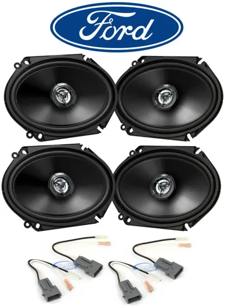JVC 6x8" Front+Rear Factory Speaker Replacement Kit For 1998-2001 Ford Explorer