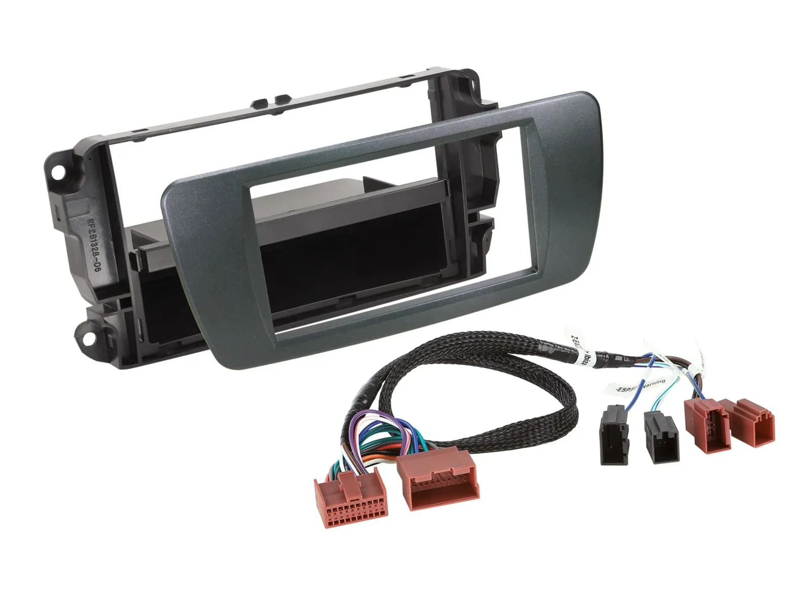 Radioblende DIN Autoradio für Seat Ibiza 2012-2016 galwaygrau inkl. Schalter-Kab