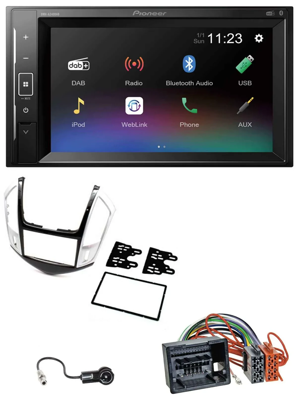 Pioneer DAB MP3 2DIN Bluetooth USB Autoradio für Chevrolet Cruze 2011-2016