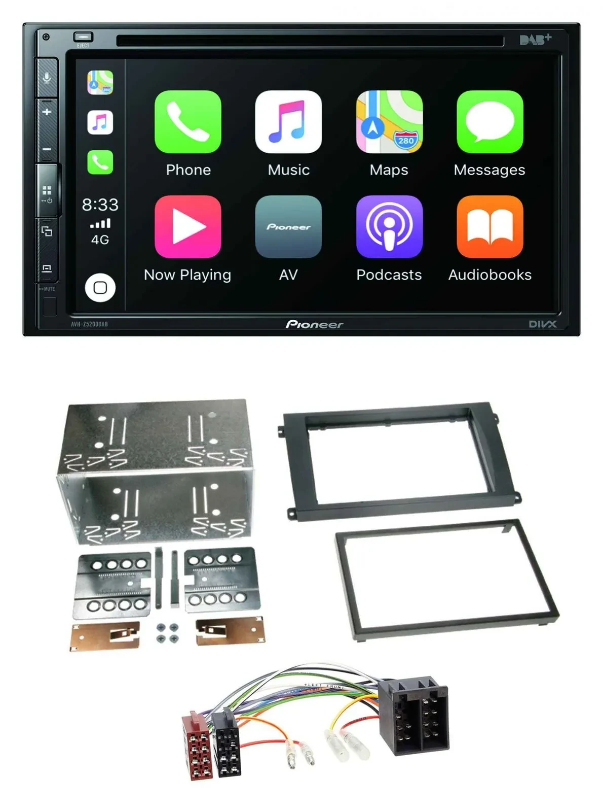 Автомагнитола для Porsche Cayenne 2002–2007 Pioneer 2DIN DVD MP3 DAB Bluetooth USB