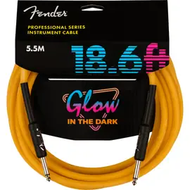 Инструментальный кабель Fender Professional Series Glow in the Dark Cable Orange 18.6 Feet