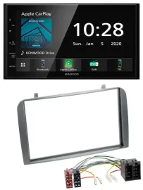 Kenwood Bluetooth MP3 DAB USB 2DIN Autoradio für Alfa Romeo GT 147 00-10 anthraz